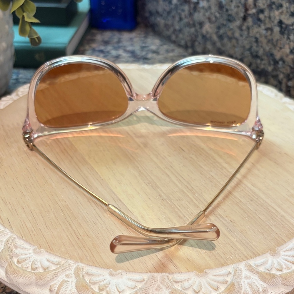 Michael Kors Transparent Sunglasses with Gold-Tinted Lenses - Picture 8 of 11